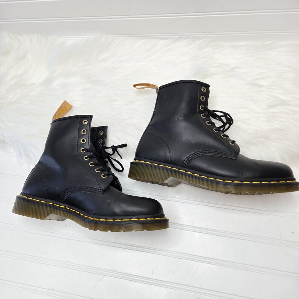 Dr. Doc Martens Men’s 10 Women's 11 Felix Ankle Combat Boots Black Lace Up 14045 - Picture 3 of 7